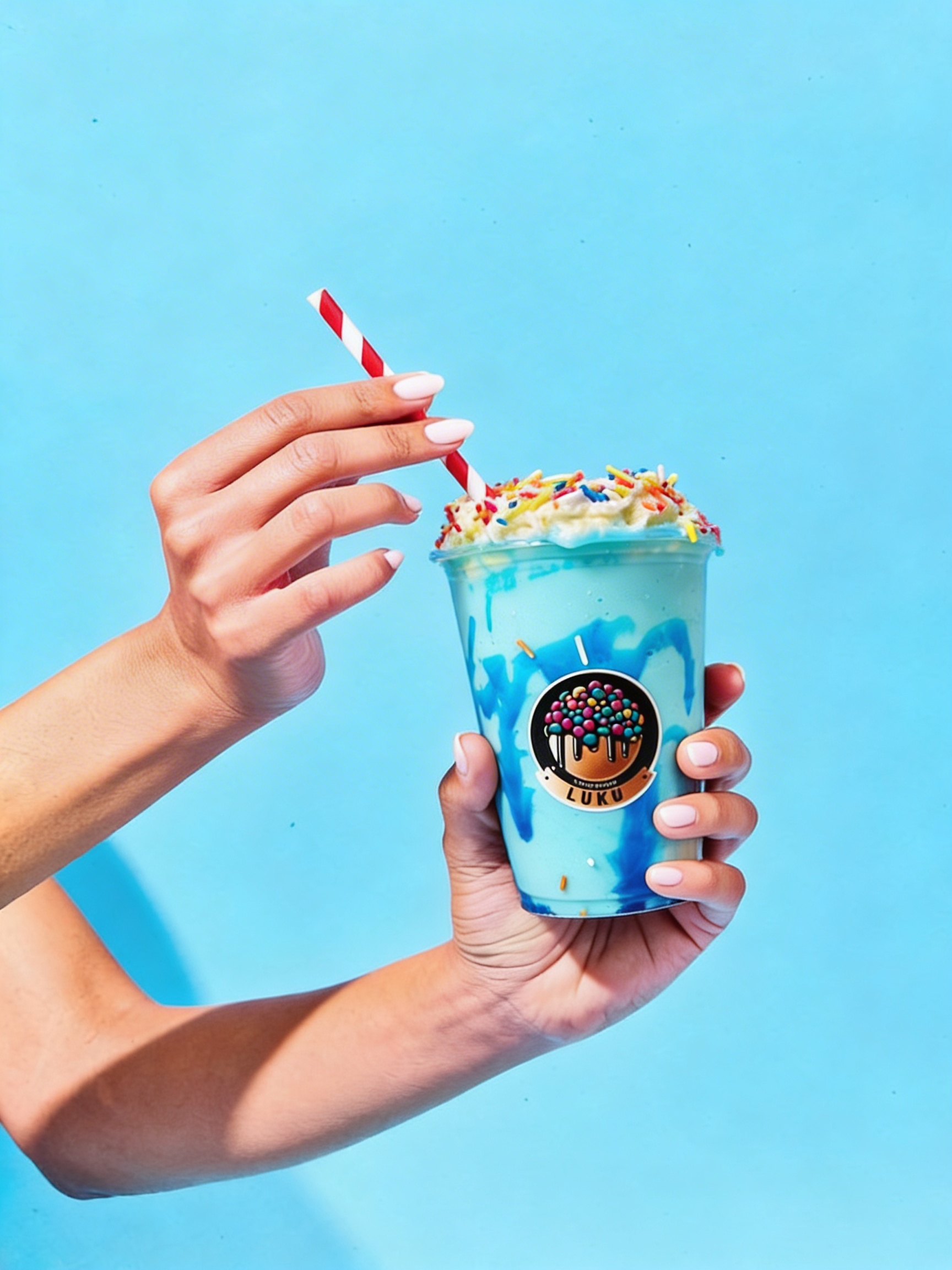 Bubblegum Shake, vibrant candy-pink milkshake